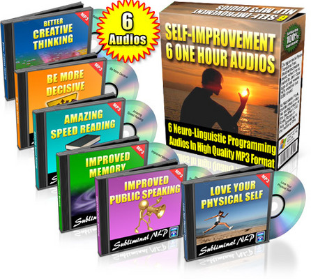 Product picture 6-Pack Self-Improvement Audios with MRR